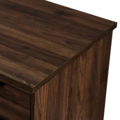 DuPonte Modern Double Sided Pedestal Executive Desk Dark Walnut - Saracina Home 9 DuPonte Modern Double Sided Pedestal Executive Desk Dark Walnut - Saracina Home -Homcom Furniture Shop GUEST a93a14cc 3ea1 42ab 9b2d cbc100379dc7