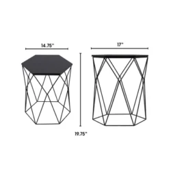 Element Geometric Side Table Midnight Black - Adore Decor -Homcom Furniture Shop GUEST a9cda451 30c8 47ab afff 318b4deb6dda