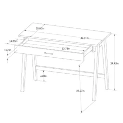 Paulo Wood Writing Desk With Drawer - Threshold™ -Homcom Furniture Shop GUEST aa67f76e 579f 471c 9f59 5e52d395965b