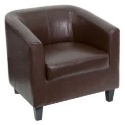 Emma And Oliver Leather Lounge Chair With Sloping Arms -Homcom Furniture Shop GUEST aafc90e5 c8fd 4285 ba8d 757584ebd193