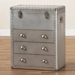 Serge Metal 3 Drawer Accent Storage Chest Silver - Baxton Studio 20 Serge Metal 3 Drawer Accent Storage Chest Silver - Baxton Studio -Homcom Furniture Shop GUEST ab6fbd94 b6b0 4c00 b539 40f4c5a3892d