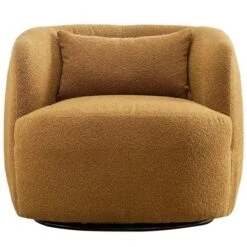 Boucle Upholstered Swivel Armchair - Kinwell -Homcom Furniture Shop GUEST abd265bb 1c6a 4c83 859d 260052e12815