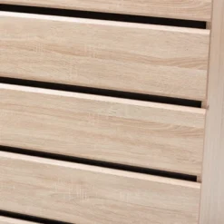 Mirren Light Oak 5 Drawer Chest Brown/Dark Gray - Baxton Studio -Homcom Furniture Shop GUEST ac3da9d7 2ce9 4864 a070 609c5467ce6d