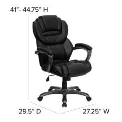 Emma And Oliver High Back Executive Swivel Ergonomic Office Chair With Accent Layered Seat/Back -Homcom Furniture Shop GUEST ae5f8b4a 0f6a 4a79 91a5 cdbefddaff06