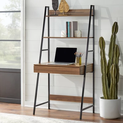 Denton Ladder Desk Walnut/Black - Buylateral 3 Denton Ladder Desk Walnut/Black - Buylateral