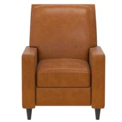 Lana Pushback Recliner Living Room Accent Chair Camel Faux Leather - Novogratz -Homcom Furniture Shop GUEST af0d8ce6 d313 4050 8e8b 11f6f0525638