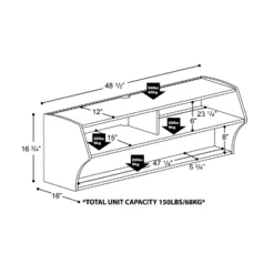 Altus Wall Mounted TV Stand For TVs Up To 50" - Prepac -Homcom Furniture Shop GUEST af37d493 4ebc 476e a87e 24e492e14ba4