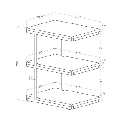 Comrie 3 Shelf Side Table - MiBasics 7 Comrie 3 Shelf Side Table - MiBasics - Image 5