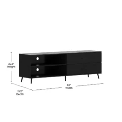 Emma And Oliver Mid-Century Modern TV Stand With Drawers And Shelf -Homcom Furniture Shop GUEST b2ea5826 91c1 41ab bd94 dc546b7929df