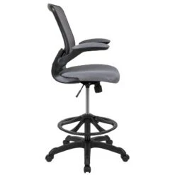 Flash Furniture Mid-Back Mesh Ergonomic Drafting Chair With Adjustable Foot Ring And Flip-Up Arms -Homcom Furniture Shop GUEST b312336c 5fe9 45a6 a9ef 23dcd92e8621