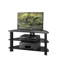 Corner TV Stand For TVs Up To 43" Black - CorLiving 14 Corner TV Stand For TVs Up To 43" Black - CorLiving -Homcom Furniture Shop GUEST b3895291 21ae 4795 9761 d76624055a52