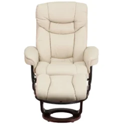 Emma And Oliver Multi-Position Recliner & Curved Ottoman With Swivel Wood Base -Homcom Furniture Shop GUEST b46f8d3a 2f0b 4614 825e 51b5fea678ed