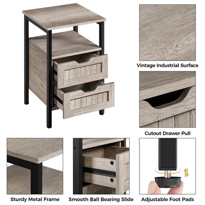Yaheetech Wooden Bedside Table End Table With Open Shelf For Bedroom Living Room 5 Yaheetech Wooden Bedside Table End Table With Open Shelf For Bedroom Living Room - Image 3