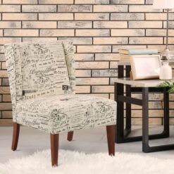 HomCom Upholstered Armless Accent Chair Leisure Side Chair With Wingback Design -Homcom Furniture Shop GUEST b513af32 c606 443c 91ff 9a7018d69fe1