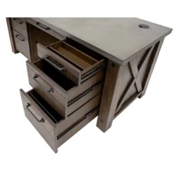 68" Jasper Double Pedestal Desk Brown - Martin Furniture -Homcom Furniture Shop GUEST b5df8d9e 50c2 4a4f a50f 264208a5e8aa