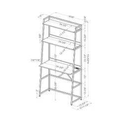 Maybole Writing Desk With Bookcase And USB Plug - HOMES: Inside + Out -Homcom Furniture Shop GUEST b6ad9d4e c698 40db 8ec7 dca060eac386