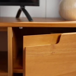 Solid Wood Mid-Century Modern TV Stand For TVs Up To 80" - Saracina Home 24 Solid Wood Mid-Century Modern TV Stand For TVs Up To 80" - Saracina Home -Homcom Furniture Shop GUEST b78e54f7 947a 4b3c 9e8b b3b9f13c7373