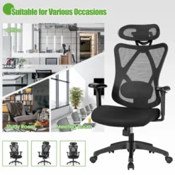 Costway Ergonomic High Back Mesh Office Chair W/ Adjustable Lumbar Support -Homcom Furniture Shop GUEST b80df639 fba3 4086 8070 f6db7e6cd5c3