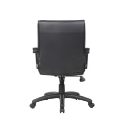 Mid Back Executive Chair In Leatherplus - Black - Boss -Homcom Furniture Shop GUEST b8ce396a 6c08 40f6 9a80 c7c268b23332