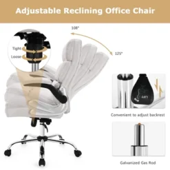 Costway High Back Big & Tall Office Chair Adjustable Swivel W/Flip-up Arm 18 Costway High Back Big & Tall Office Chair Adjustable Swivel W/Flip-up Arm -Homcom Furniture Shop GUEST bb557d08 b580 479f ae1d 92233278ea71