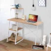 Costway Computer Desk With Shelves Workstation With Bookshelf Natural -Homcom Furniture Shop GUEST bb7dcfb1 5518 441c bfa7 6535db97d336