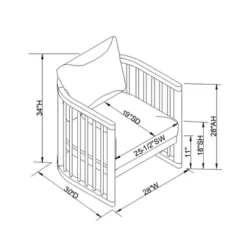 Richfield Barrel Spindle Back Accent Chair Cream/Natural - Threshold™ Designed With Studio McGee 13 Richfield Barrel Spindle Back Accent Chair Cream/Natural - Threshold™ Designed With Studio McGee -Homcom Furniture Shop GUEST bbb41ede da8a 4504 8108 f181a183083e