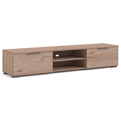 2 Drawer 2 Shelf TV Stand In Brown - Tvilum 4 2 Drawer 2 Shelf TV Stand In Brown - Tvilum - Image 2