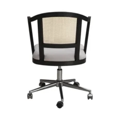 Archie Two Toned Cane Office Chair Black With Natural Cane - Abbyson Living -Homcom Furniture Shop GUEST bc2cf33c c325 42d9 84c5 7084318d13af