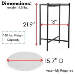 BIRDROCK HOME Folding Side Table With Marble Top - Black Legs -Homcom Furniture Shop GUEST bf878384 c856 4b3e a789 a9e166053568