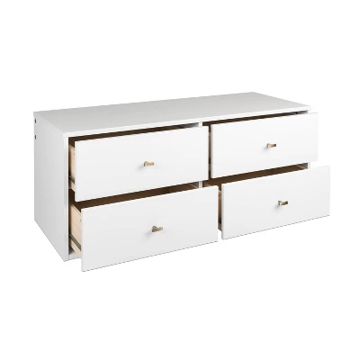 Floating 4 Drawers Dresser White - Prepac 8 Floating 4 Drawers Dresser White - Prepac - Image 6