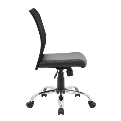 Armless Budget Mesh Task Chair Black - Boss Office Products 4 Armless Budget Mesh Task Chair Black - Boss Office Products - Image 2