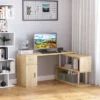 HOMCOM L-Shaped Rotating Computer Desk Home Office Study Workstation With Storage Shelves, Cabinet And Drawer For Home & Office -Homcom Furniture Shop GUEST c1672ce7 cef9 4467 a71c 4c9e3843678f