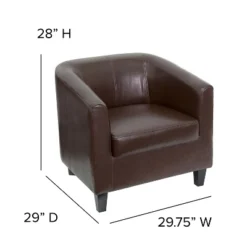 Emma And Oliver Leather Lounge Chair With Sloping Arms -Homcom Furniture Shop GUEST c167b9e5 5924 4623 ab1f 48c7ff552502