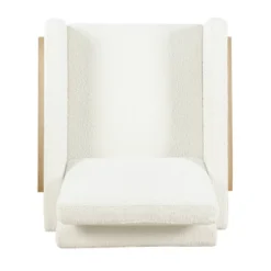 Wood Frame Accent Chair Cream Boucle - HomePop -Homcom Furniture Shop GUEST c25dad1d 0809 4368 8477 a0bdd7395151