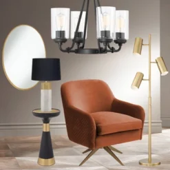 Studio 55D Modern Glam Luxe Metal Round Accent Side End Table 13" Wide Black Gold For Living Room Home House Entryway Balcony -Homcom Furniture Shop GUEST c5176bbf e10e 4c53 b3a0 02dcad5aaac0