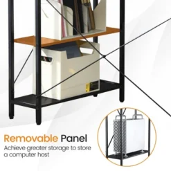 Costway Reversible Computer Desk Study Workstation Home Office 4-tier Bookshelf -Homcom Furniture Shop GUEST c54e78d3 6e63 4cc4 84ca a3d027597244