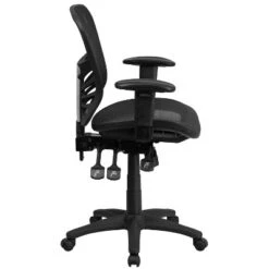Flash Furniture Mid-Back Transparent Black Mesh Multifunction Executive Swivel Ergonomic Office Chair With Adjustable Arms -Homcom Furniture Shop GUEST c7009caf ee36 4365 9445 1ea4df118e77