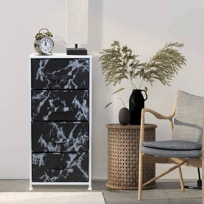 Sorbus Drawer Fabric Dresser For Home Bedroom And More Black/White 3 Sorbus Drawer Fabric Dresser For Home Bedroom And More Black/White