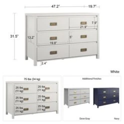 Little Seeds Monarch Hill Haven 6 Drawer Kids Dresser -Homcom Furniture Shop GUEST c8e319a0 d7bb 4d0a 94f9 0be6927e5c1e