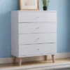 Retreat Mid-Century 4 Drawer Chest White - MiBasics -Homcom Furniture Shop GUEST c942ada3 ce2c 4693 84e0 a13ee1b052de