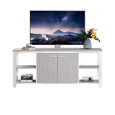 70 " Enclosed Storage TV Stand For TVs Up To 75" Antique Oak - Home Essentials 4 70 " Enclosed Storage TV Stand For TVs Up To 75" Antique Oak - Home Essentials - Image 2