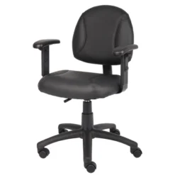 Posture Chair With Adjustable Arms Black - Boss Office Products -Homcom Furniture Shop GUEST ce531fae aa9d 404b 8b56 42b7787d4a4d