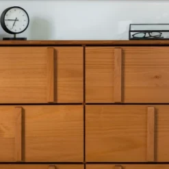 Modern Vertical Accent Solid Wood 6 Drawer Double Dresser - Saracina Home -Homcom Furniture Shop GUEST d269526e 49c3 4238 a724 62b0006a4bd0