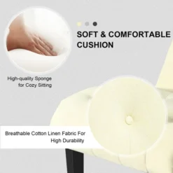 Costway Armless Accent Chair Upholstered Tufted Lounge Chair Wood Leg -Homcom Furniture Shop GUEST d2d067b8 512c 456e be16 4fcc9370e763