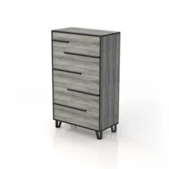 Mericalo 5 Drawer Staggered Chest Vintage Gray Oak - MiBasics -Homcom Furniture Shop GUEST d317c73c 10cd 472c 95b8 2d52b6612470