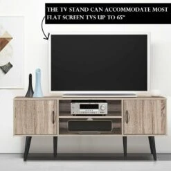 Costway TV Stand Entertainment Center For TV's Up To 65'' W/ Storage Cabinets & Wood Legs 16 Costway TV Stand Entertainment Center For TV's Up To 65'' W/ Storage Cabinets & Wood Legs -Homcom Furniture Shop GUEST d4e80467 3df4 4ef7 9cdc fdee33654f1b