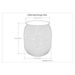 Riva Metal Storage Accent Table - WyndenHall -Homcom Furniture Shop GUEST d6638d65 e200 4127 9b46 c4cc2e09c794