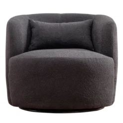 Boucle Upholstered Swivel Armchair - Kinwell -Homcom Furniture Shop GUEST d6affdd6 9d36 4aff 894c 283dbd2d4319