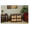 20.5" Seabrook TwoTier Storage Unit With Espresso And Natural Baskets - OSP Home Furnishings