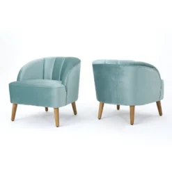 Set Of 2 Amaia Modern New Velvet Club Chair - Christopher Knight Home -Homcom Furniture Shop GUEST d8854710 92ff 481e b613 01a56305e32b